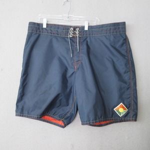 Birdwell Beach Britches Board Shorts Sunset Birdie Nylon Made in USA